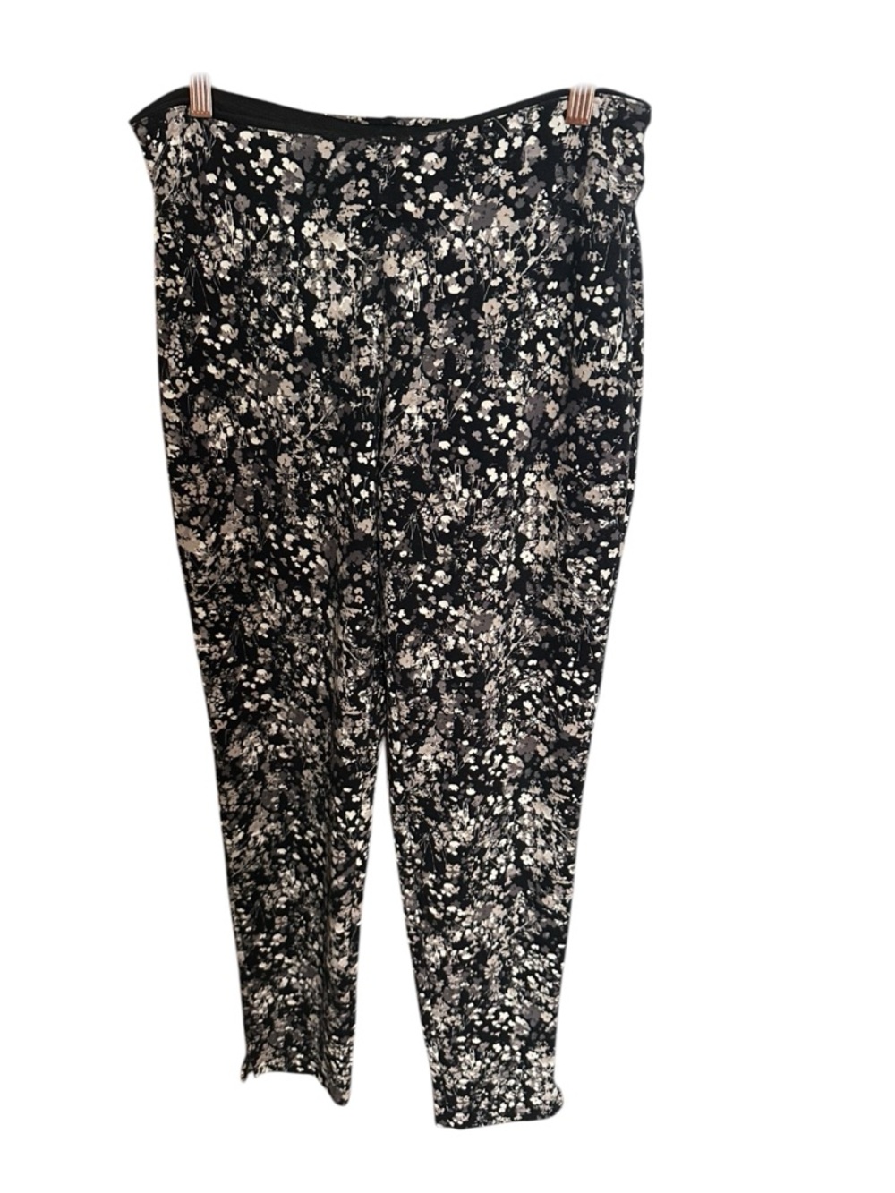Chico's Weekends Black and White Floral Trousers